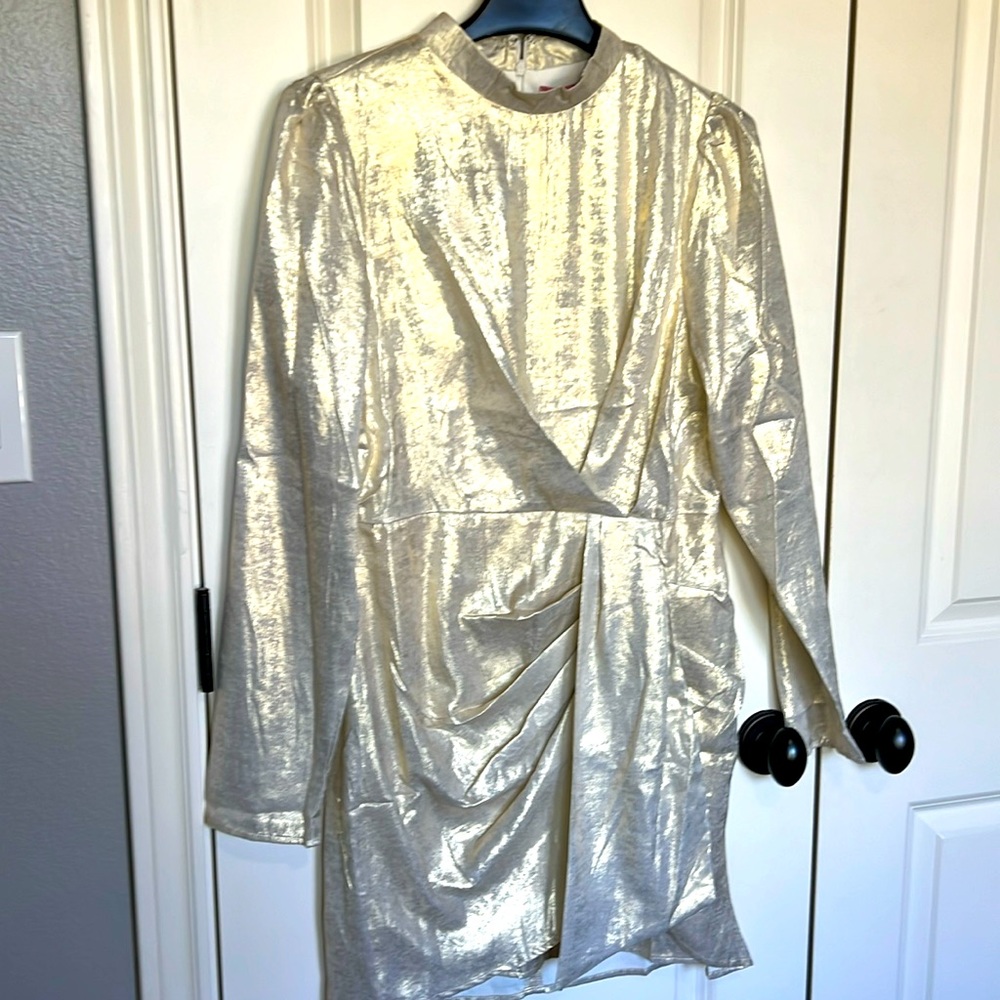 Gold shimmer cocktail dress size M